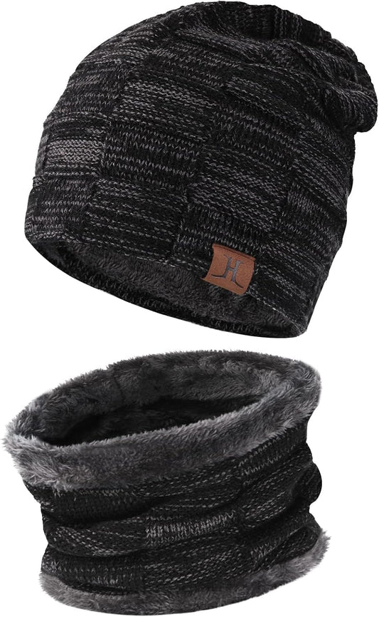 Beanie cap-Wool cap with neck warmer for men women| Winter cap for Unisex